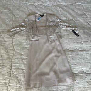 Cream Sparkly Pretty Evening Dress